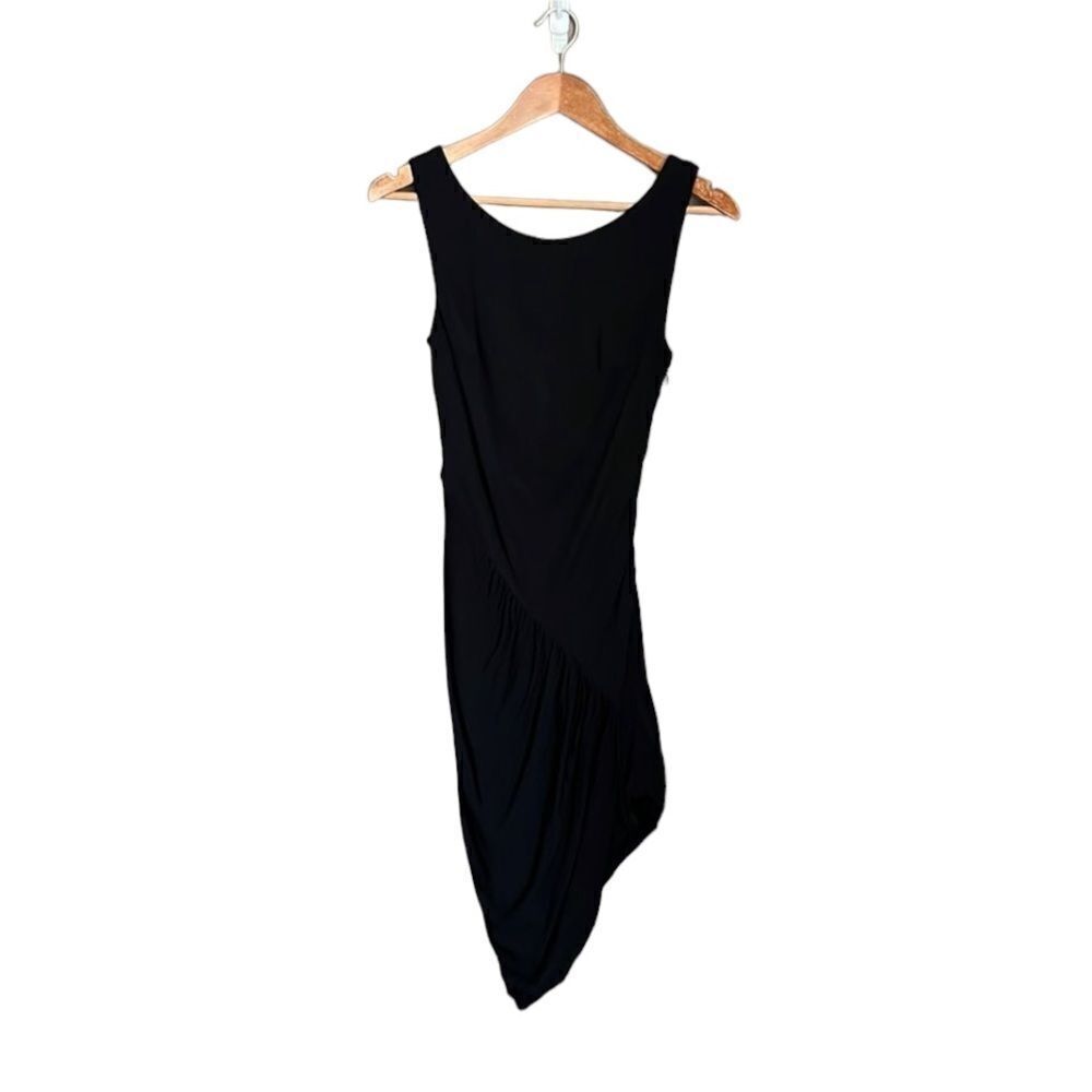 Bebe  black asymmetric sleeveless  dress. Size x‎ small